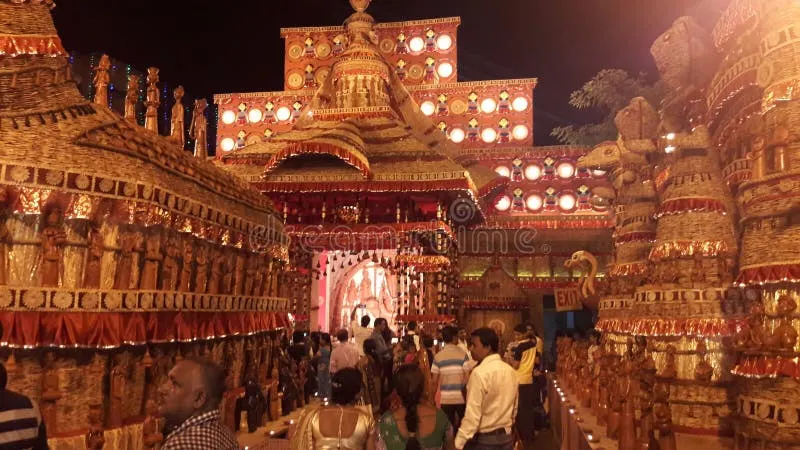 kolkata durga puja pandal west bengal art 123871119